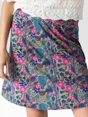 NATURAL LIFE Pink, Blue & Green Floral Mini Skirt